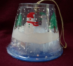 how to make a snowglobe Christmas ornament